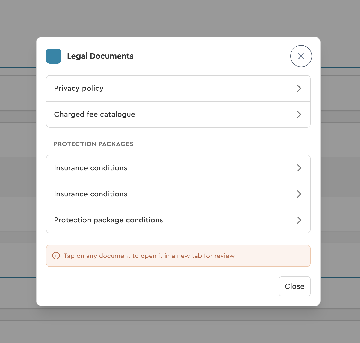 Dokumentenanzeige-Dialog